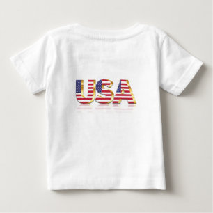 Camiseta Para Bebê EUA - Estados Unidos da América - Bandeira - Patr