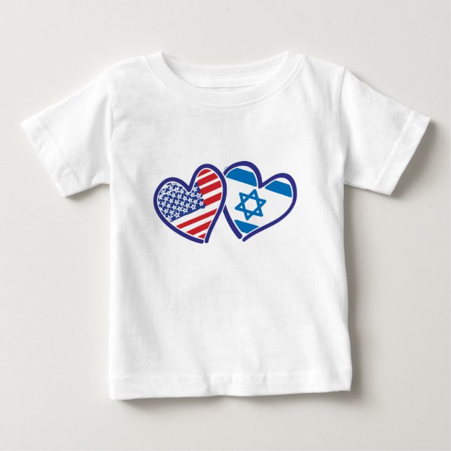Camiseta Para Bebê EUA — Israel-Love-Final (Frente)