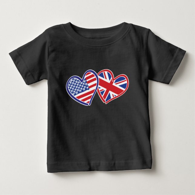 Camiseta Para Bebê EUA — UK-Love (Frente)