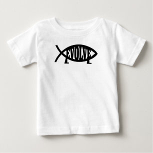 Camiseta Para Bebê EVOLUA o athei engraçado PEQUENO da ciência da
