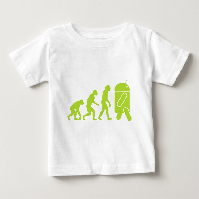 Camiseta Para Bebê Evolução Androide (Frente)