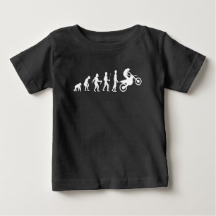 Camiseta Para Bebê Evolução Divertida do Humano para Motocross