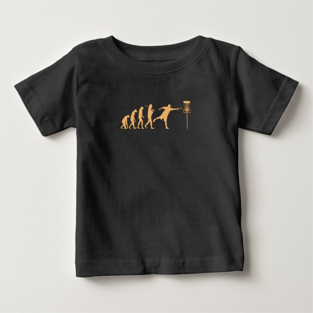 Camiseta Para Bebê Evolução do Golf de Disco (Frente)