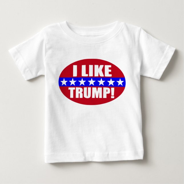 Camiseta Para Bebê EW STYLE - dONALD tRUMP E (Frente)