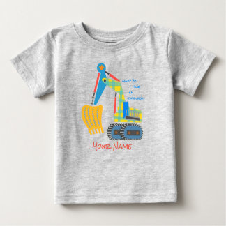 Camiseta Para Bebê excavator T-shirt