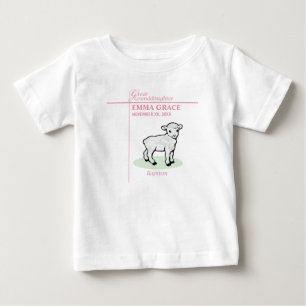Camiseta Para Bebê Excelente Avô Baptism Garota Rosa