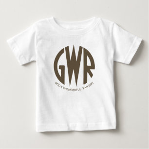 Camiseta Para Bebê Excelente GWR Caminhos de Ferro Ocidentais Caminha
