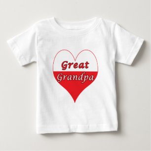 Camiseta Para Bebê Excelente Vovô Coração Polonês