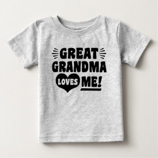 Camiseta Para Bebê Excelente vovó me ama