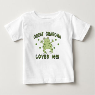 Camiseta Para Bebê Excelente Vovó me ama Sapo
