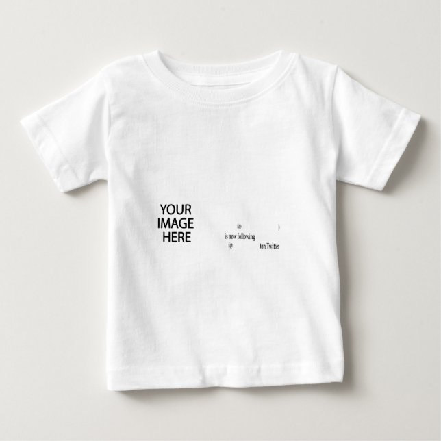 Camiseta Para Bebê Exemplo a seguir em Adicionar Imagem e Texto no Tw (Frente)