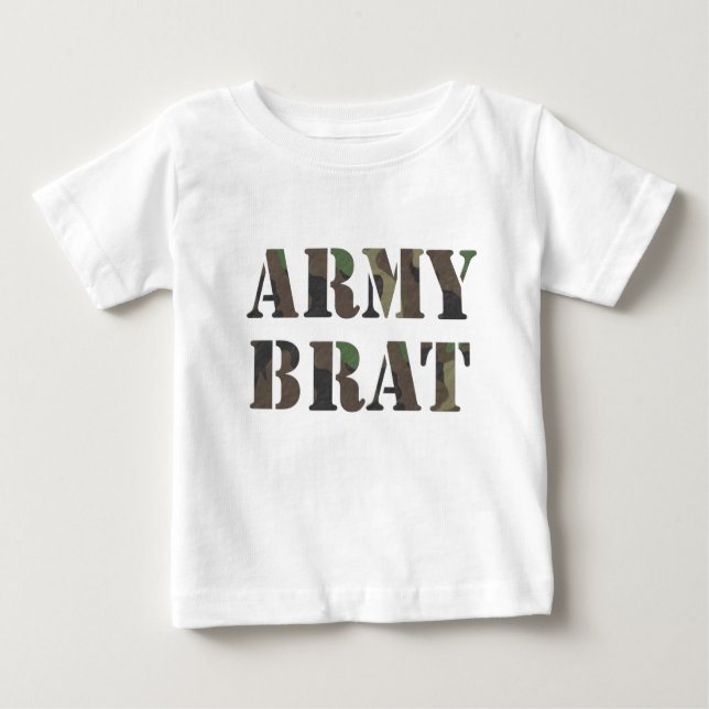 Camiseta Para Bebê Exército Brat (Frente)