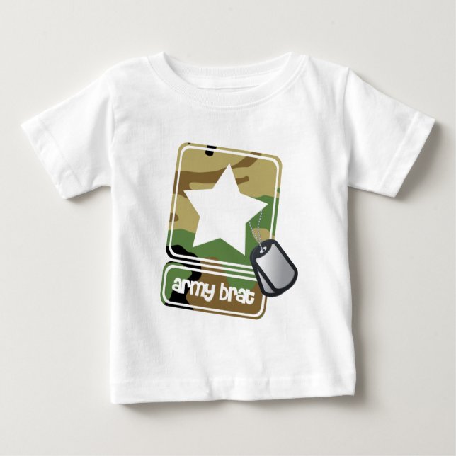 Camiseta Para Bebê Exército Brat (Frente)