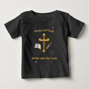 Camiseta Para Bebê Exército de Deus