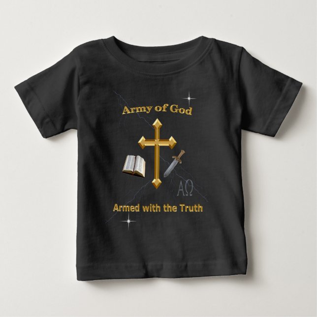 Camiseta Para Bebê Exército de Deus (Frente)