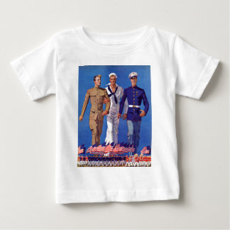 Camiseta Para Bebê Exército, marinho & fuzileiros navais