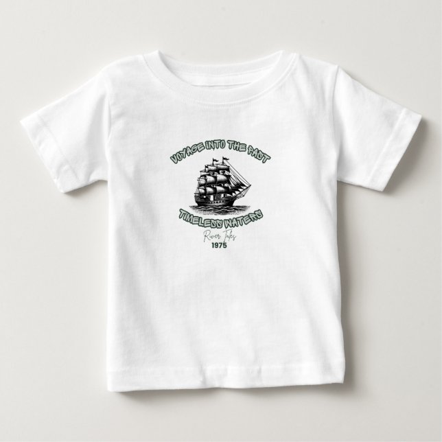 Camiseta Para Bebê Expedição Retro de 1975 (Frente)