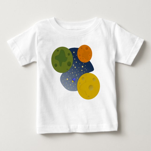 Camiseta Para Bebê Exploração espacial - T-Shirt bebê (Frente)