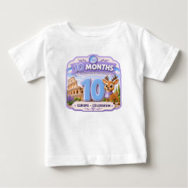 Camiseta Para Bebê Explorador de Marcos do Bebê de 10 Meses
