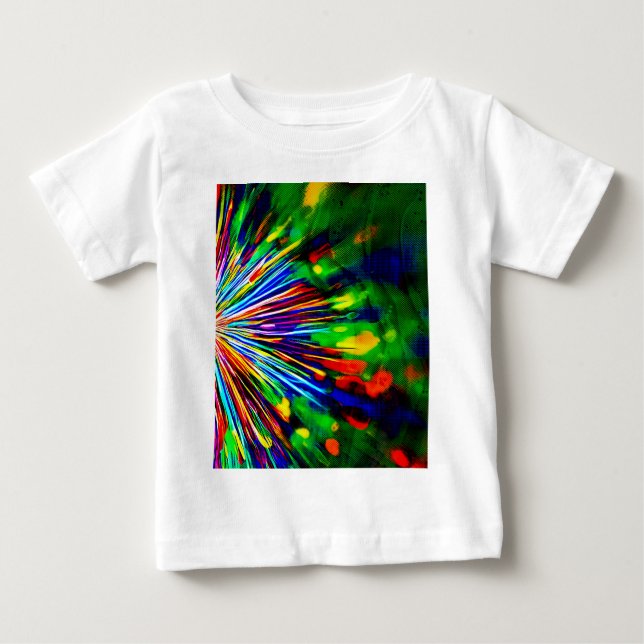 Camiseta Para Bebê Explosão Arco-íris  (Frente)