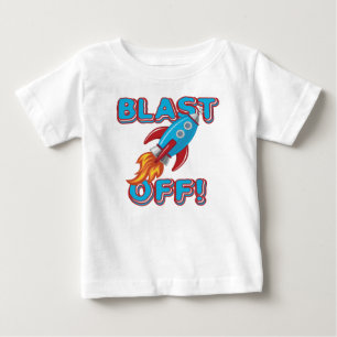 Camiseta Para Bebê Explosão de nave do foguete