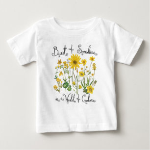 Camiseta Para Bebê Explosão de Sol em um Mundo de Cores