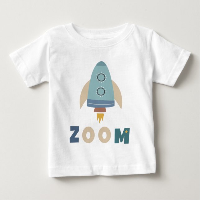Camiseta Para Bebê Explosão de Zoom Primeira Viagem ao redor do Sol (Frente)