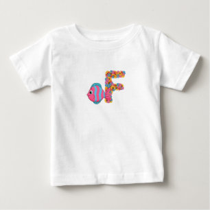 Camiseta Para Bebê F de peixe