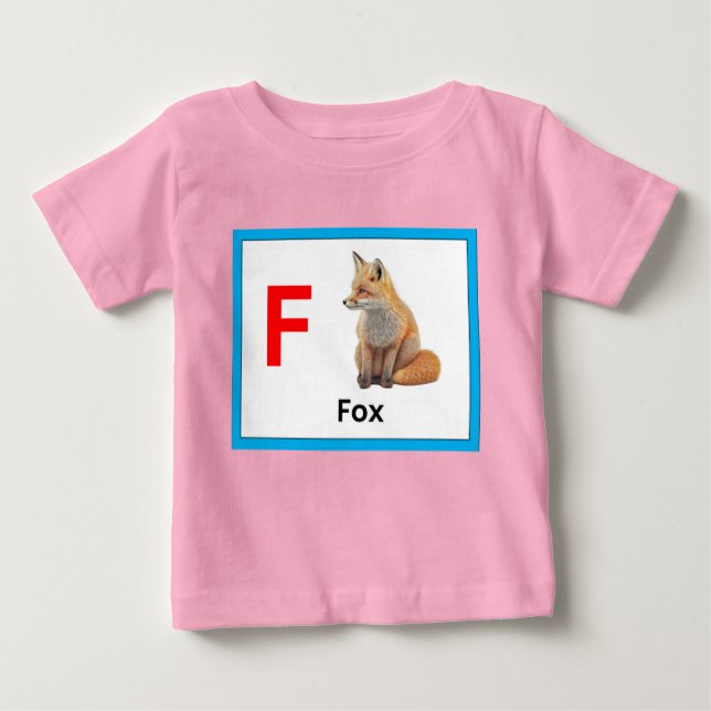 Camiseta Para Bebê F é para Fox (Frente)