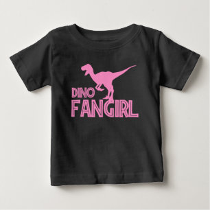 Camiseta Para Bebê Fã de Dinossauros - Amante de Dinossauros