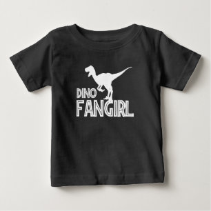 Camiseta Para Bebê Fã de Dinossauros - Amante de Dinossauros