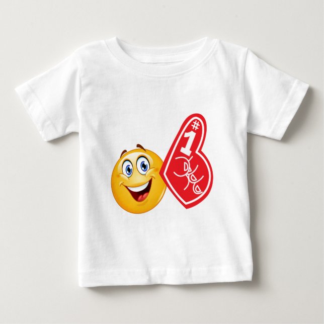 Camiseta Para Bebê fã de esportes emoji (Frente)