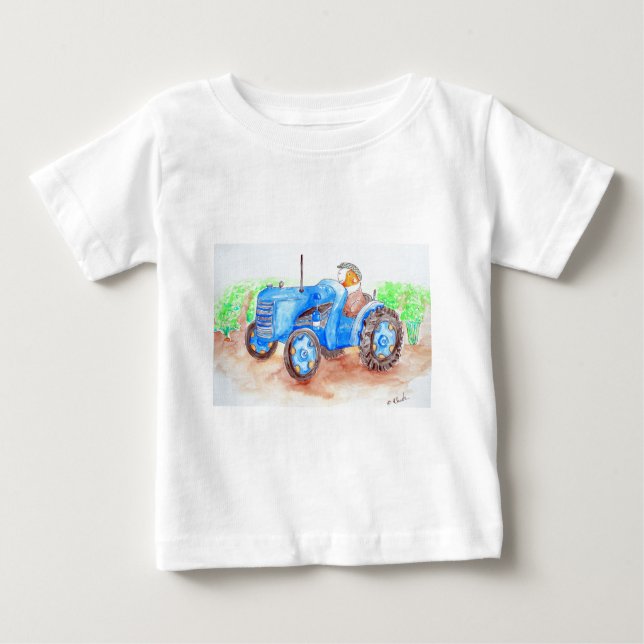Camiseta Para Bebê Faça a pintura de pinheiro-guincho do fazendeiro (Frente)