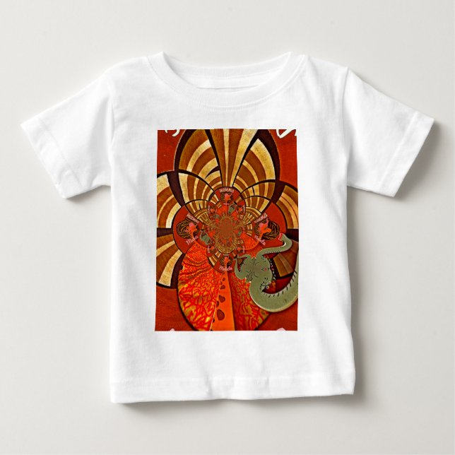 Camiseta Para Bebê Faca de Girafa Única e Bonita Design (Frente)