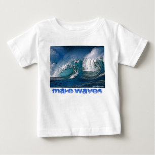 Camiseta Para Bebê Faça o t-shirt da criança das ondas