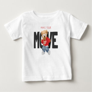 Camiseta Para Bebê Faça seu Legal Urso Dançar