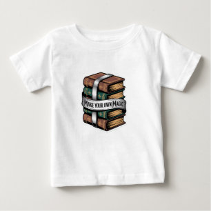 Camiseta Para Bebê Faça Seus Próprios Livros Mágicos de Magia