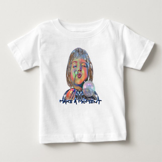 Camiseta Para Bebê Faça um momento personalizável para o bebê (Frente)