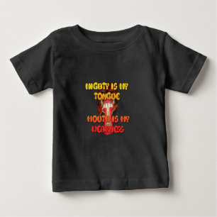 Camiseta Para Bebê Face do bobo: Humor de Expressão de Língua