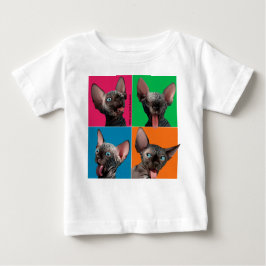 Camiseta Para Bebê Facebuilding (gatinho de Sphynx)
