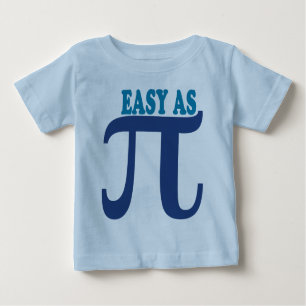 Camiseta Para Bebê Fácil como o Pi