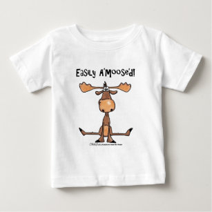 Camiseta Para Bebê Facilmente A'Moose " d