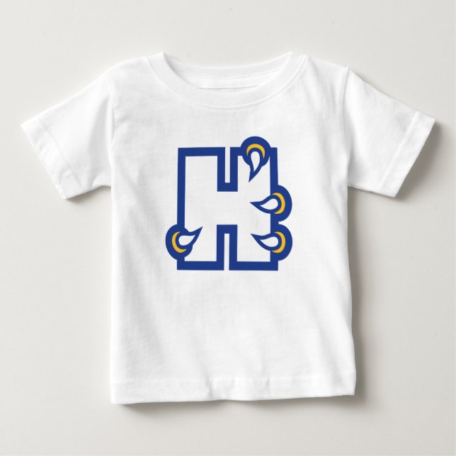 Camiseta Para Bebê Faculdade Hilbert H (Frente)