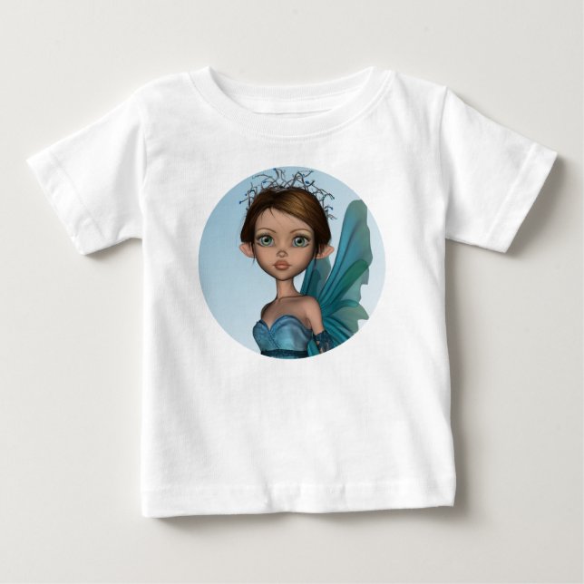 Camiseta Para Bebê Fada Bonita (Frente)