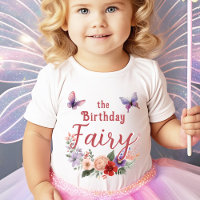 Fada de Aniversário Bebê Borboleta Floral