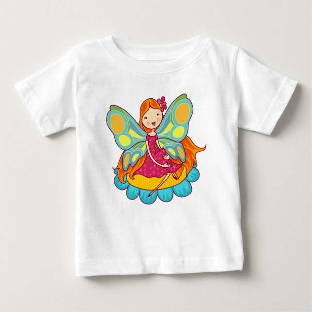 Camiseta Para Bebê Fada de Jardim (Frente)