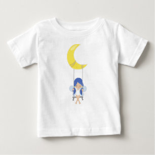 Camiseta Para Bebê Fada De Stardust, Fada Cuta, Fada Num Balanço, Lua