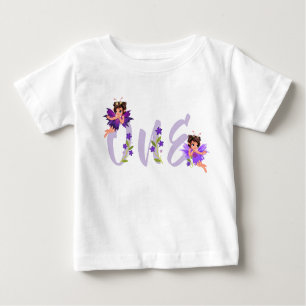Camiseta Para Bebê Fada Encantada Garota Florestal Um Bebê de Anivers