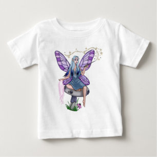 Camiseta Para Bebê Fada Mágica de Cogumelo