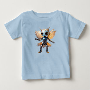 Camiseta Para Bebê Fada Robô Dançante Menina Formiga Fofa